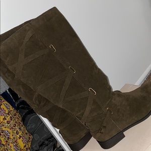 Olive green boots